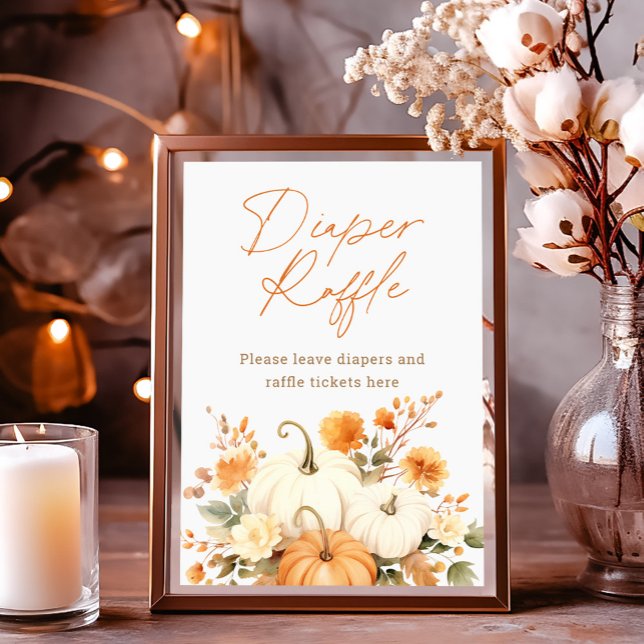 Little Pumpkin Fall Diaper Raffle Baby Duschzeiche (Von Creator hochgeladen)