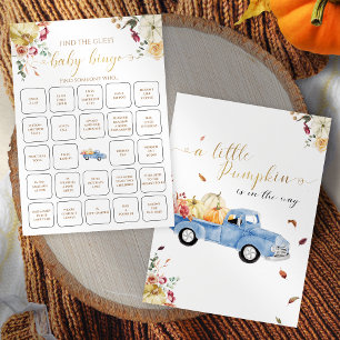 Little Pumpkin Fall Finde das Baby Bingo Spiel Einladung