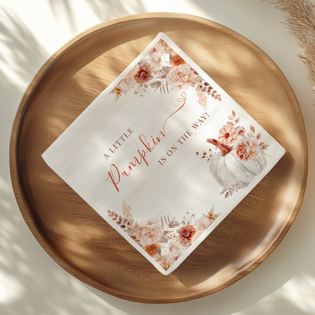 Little Pumpkin Fall Floral Baby Dusche Serviette (Von Creator hochgeladen)