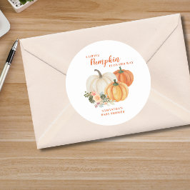 Little Pumpkin Fall Herbstdusche Runder Aufkleber