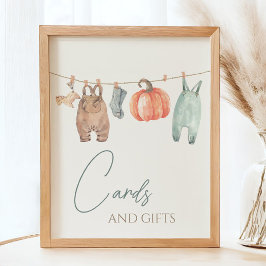 Little Pumpkin Fall Kleidung Boy Cards und Geschen Poster