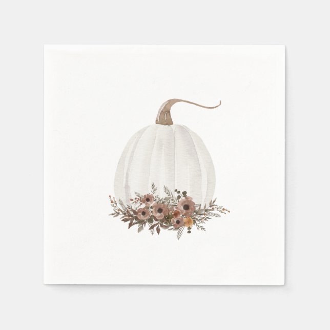 Little Pumpkin Fall Napkin Serviette (Vorderseite)