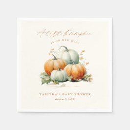 Little Pumpkin Fall Neutral Baby Dusche Serviette