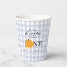 Little Pumpkin Fall Pastel Blue Erster Geburtstag