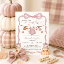Little Pumpkin Fall Pink Girl Babydusche