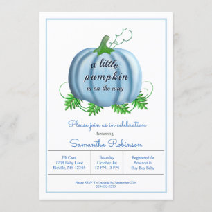 Little Pumpkin Fall Pumpkin Baby Baby Baby Dusche Einladung
