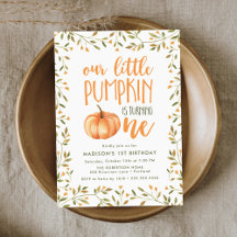 Little Pumpkin First Birthday Party