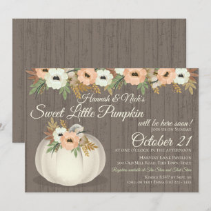 Little Pumpkin Floral Baby Shower Einladung