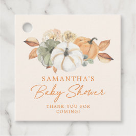 Little Pumpkin Floral Boho Babydusche Danke Geschenkanhänger