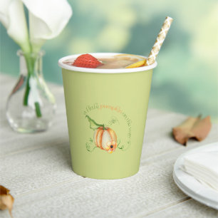 Little Pumpkin Gender Neutral Fall Baby Shower Pappbecher