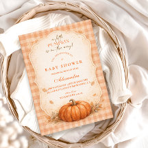 Little Pumpkin Gingham Fall Baby Shower