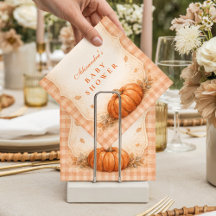 Little Pumpkin Gingham Fall Baby Shower