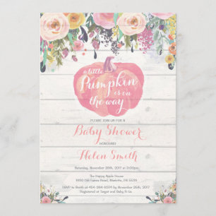 Little Pumpkin Girl Baby Shower Einladungskarte