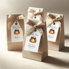 Little Pumpkin Girl Baby Shower Tag Geschenkanhänger
