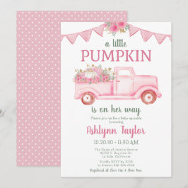 Little Pumpkin Girl Baby Sprinkle Einladung