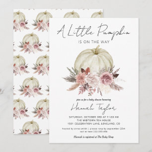 Little Pumpkin Girl Babydusche Einladung