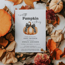 Little Pumpkin Girl Black Bow Babydusche