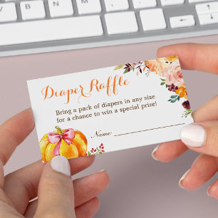 Little Pumpkin Girl Duschdusche Windelwaschkarte