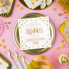Little Pumpkin Girls 1. Geburtstag Serviette