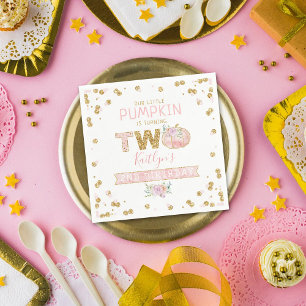Little Pumpkin Girls 2. Geburtstag Serviette