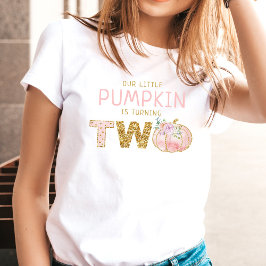 Little Pumpkin Girls 2. Geburtstagseltern Tri-Blend Shirt