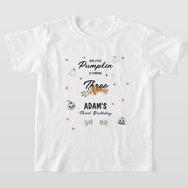 Little Pumpkin Halloween Any Age Birthday  T-Shirt (Ablage )