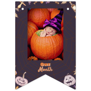 Little Pumpkin Halloween Monthly Foto Wimpelkette