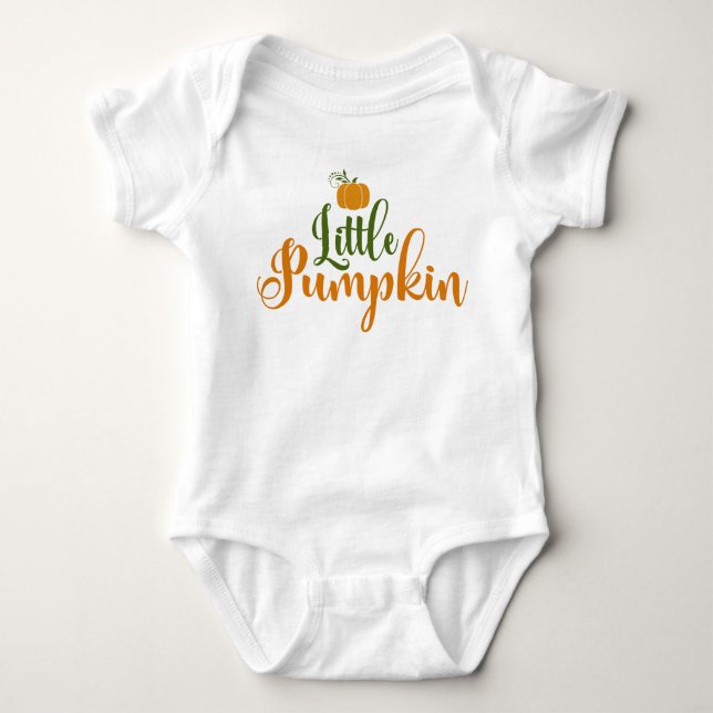 Little Pumpkin Halloween Säugling Baby Romper Baby Strampler (Vorderseite)