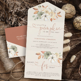 Little Pumpkin Herbst Bücher für Baby All In One Einladung