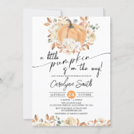 Little Pumpkin Herbst Floral Fall Baby Dusche Einladung