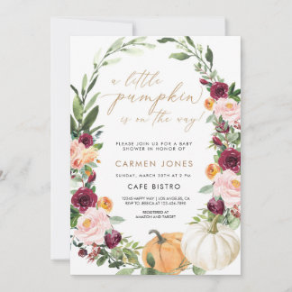 Little Pumpkin Herbst Kinderdusche Einladung