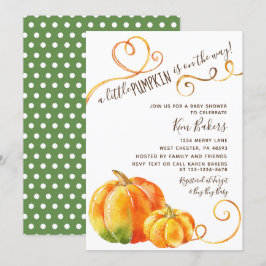 Little Pumpkin Herbst Kinderdusche Einladung