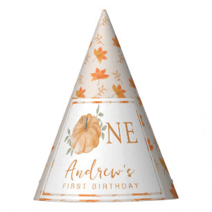 Little Pumpkin Herbstleaf Herbst Erster Geburtstag Partyhütchen