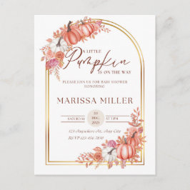 Little Pumpkin Is On the Way Invitation 