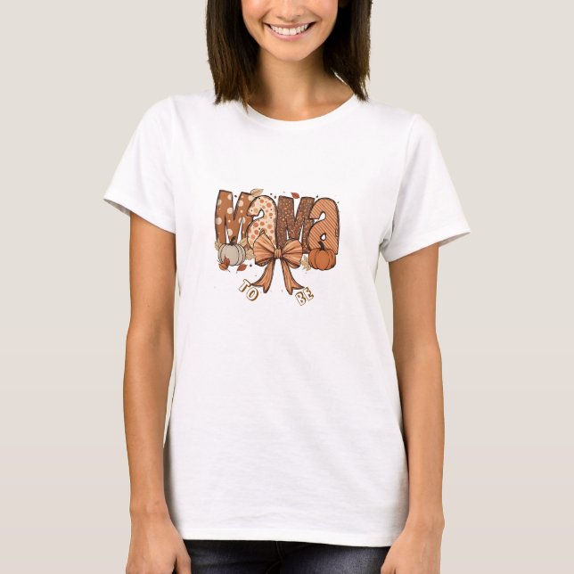 Little Pumpkin ist auf dem Weg Autumn Baby Shower T-Shirt (Vorderseite)