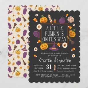 Little Pumpkin ist auf dem Weg   HALLOWEEN-PARTY Einladung