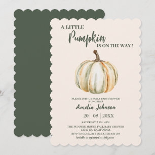 Little Pumpkin ist auf dem Weg Herbst Baby Shower Einladung