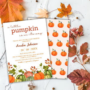 Little Pumpkin ist auf dem Weg Herbst Baby Shower Einladung