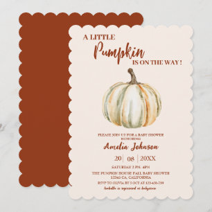Little Pumpkin ist auf dem Weg Herbst Baby Shower Einladung