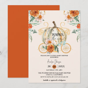 Little Pumpkin ist auf dem Weg Herbst Baby Shower Einladung