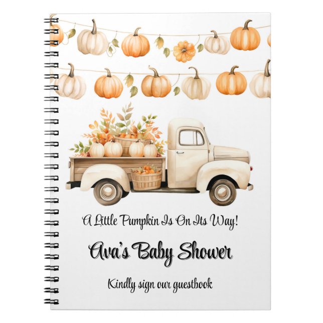 Little Pumpkin ist auf dem Weg zum Gästebuch Notizblock (Vorderseite)