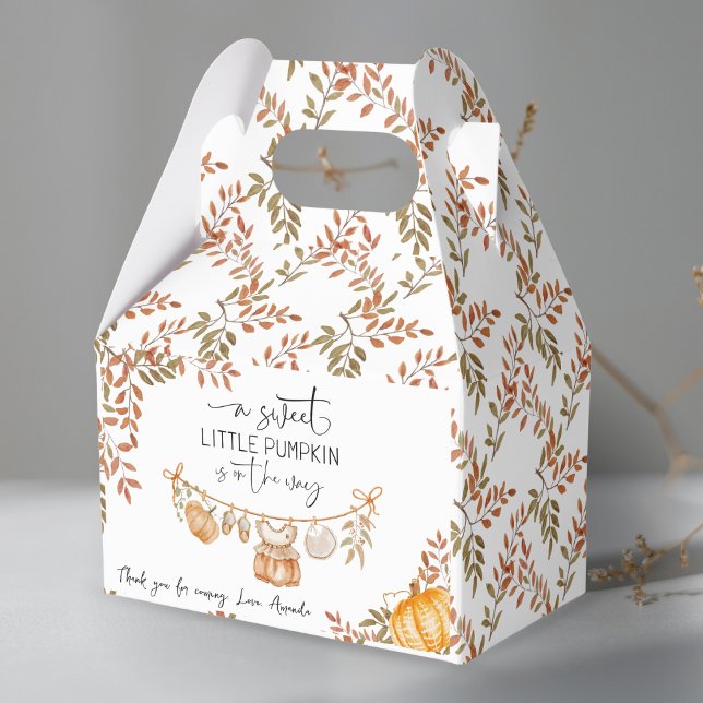 Little Pumpkin ist unterwegs Danke Baby Dusche Geschenkschachtel (Von Creator hochgeladen)