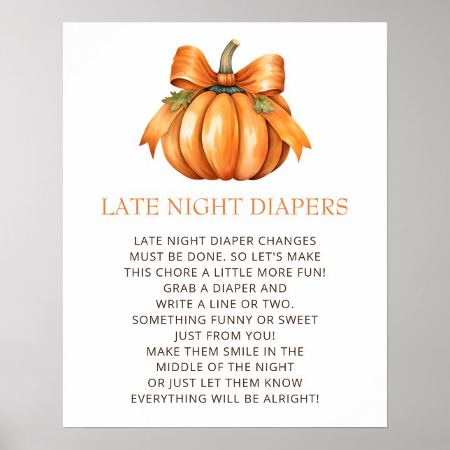 Little Pumpkin Late Night Diapers Baby Showspiel Poster (Vorne)