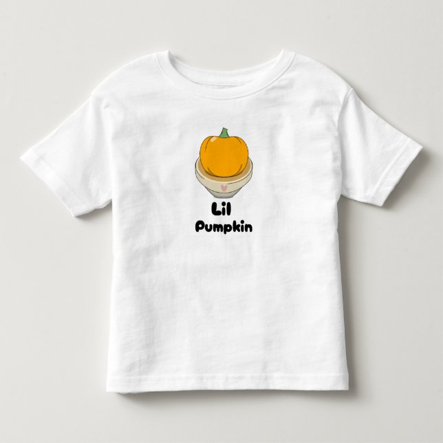 Little Pumpkin/Lil Pumpkin Kleinkind T-shirt (Vorderseite)