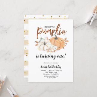 Little Pumpkin macht ein Mädchen zum Geburtstag Einladung