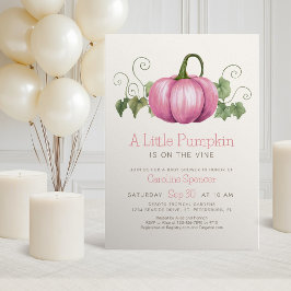 Little Pumpkin Minimalistisch Girl Babydusche Einladung