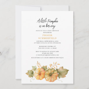 Little Pumpkin on Way Fall Baby Shower Einladung