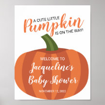 Little Pumpkin on Way Herbst Baby Dusche Empfang