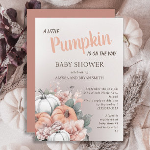 Little Pumpkin on Way Herbst Kinderdusche Einladung