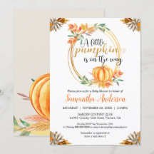 Little Pumpkin Orange Baby Shower Herbstlaub